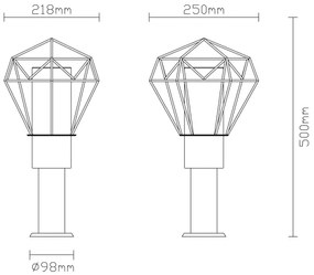 Globo 31356 - Kültéri lámpa HORACE 1xE27/15W/230V IP44