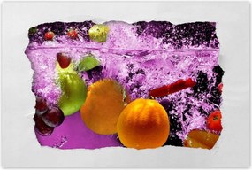 Poszterek 120x80 Gyümölcsök esnek a vízbe