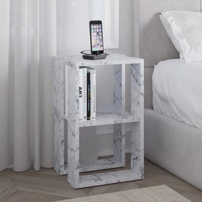 Éjjeliszekrény Lonie - Carrara Marble