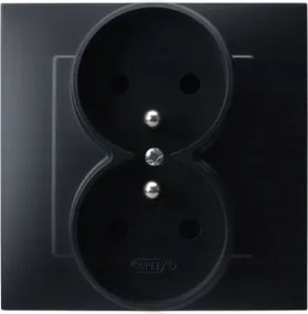 Dupla aljzat tűvel süllyesztett fekete Ospel Zafír GP-2ZZ/33