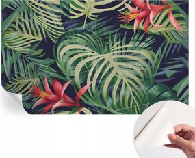 Öntapadós tapéta 3D ragasztóval Egzotikus növények 416x254 cm