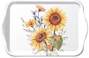 Napraforgó virágos műanyag kistálca 13x21 cm Sunflowers