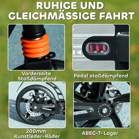 AIYAPLAY gyerek roller állítható kormányokkal, összecsukható roller, acél, fekete