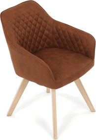 Jídelní židle, hnědá, látka vintage, DCH-435 BR3