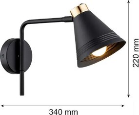 Argon AVALONE 8008 Fali lámpa 1x15W/E27 IP20