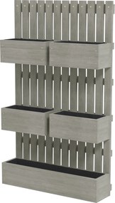 Outsunny állítható lucfenyő emelt virágágyás kúszótámasszal, 60 x 16 x 100 cm — erkélyre és kertbe | Aosom