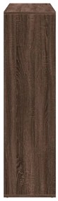 barna tölgy szerelt fa elválasztó könyvespolc 102x29x103,5 cm
