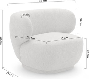 Skindi relax fotel - zöld bouclé Catch Me 13