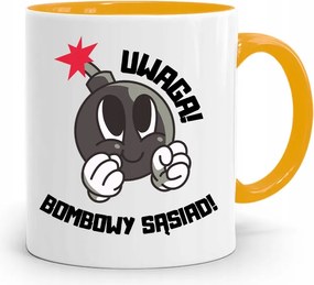 Szomszédnak Sárga Ajándék Bögre fényképes nyomtatással