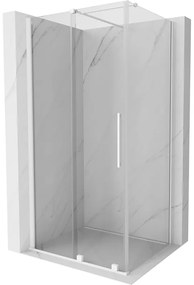 Mexen Velar, zuhanykabin tolĂłajtĂłval 110 (ajtĂł) x 120 (fal) cm, 8mm ĂĄtlĂĄtszĂł ĂŒveg, fehĂ©r, 871-110-120-01-20