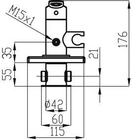 Novaservis-Bidécsap permetezővel rejtett beépítéshez METALIA fényezett króm