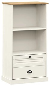 VIGO fehér tömör fenyőfa könyvespolc 60x35x114,5 cm