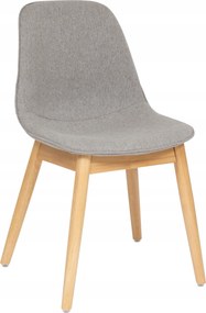 Étkezőszék szürke Ayati ülőfelület poliészter fa lábak kényelmes
