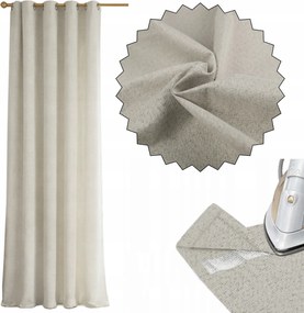 Sötétítő Függöny Lenvászon +rövidítő Szalag 140x250 Bézs