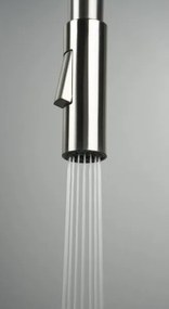 Luno mosogató csaptelep flexibilis kifolyóval, szürke, szálcsiszolt acél