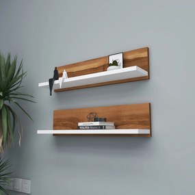Fali polc Shelf - Diós, Fehér