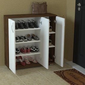 Sinem cipőtároló 93x89 cm barna/fehér