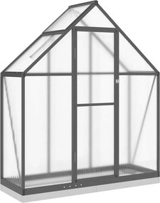 vidaXL antracitszürke alumínium melegház alapvázzal 169 x 58 x 202 cm