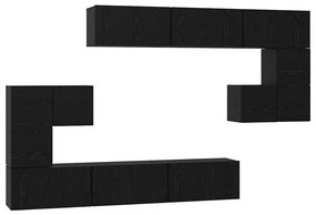 TV szekrény garnitúra 10 pcs Musta tammi 60 x 30 x 30 cm