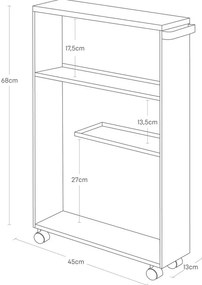 Fekete fém fürdőszobai polcos állvány 47,5x68 cm Tower – YAMAZAKI