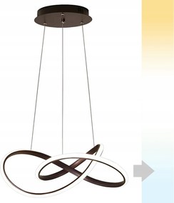 Led Lámpa Nappaliba Függesztett Modern Fekete Csillár Fehér Hideg Fény