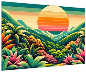 Kép - Színes naplemente (90x60 cm)