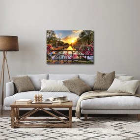 Kép - Napkelte Amszterdamban (70x50 cm)