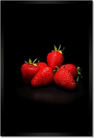 Poszterek keretben 40x60 Eper fekete alapon