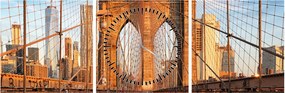 Kép - Brooklyn híd (órával) (90x30 cm)