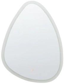 Ezüst falitükör beépített LED világítással 58 x 78 cm BETHUNE Beliani