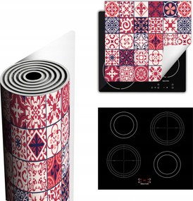 Tűzhelyvédő Szőnyeg Több Helyet Biztosít 60x52 piros mozaik