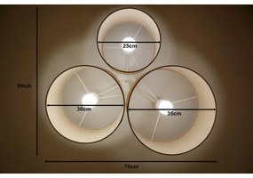 Duolla - Mennyezeti lámpa ROLLER TRIO 3xE27/60W/230V bézs