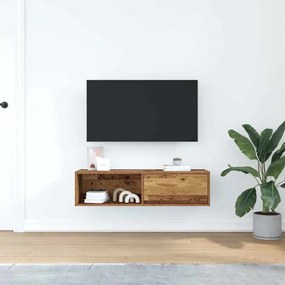 antik fa színű szerelt fa TV-szekrény 100x31x25,5 cm