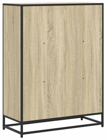 sonoma tölgy színű szerelt fa könyvszekrény 80,5x35x107,5 cm