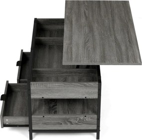 CT-I1201 szürke tölgy MDF dohányzóasztal 100 × 50 × 48 cm
