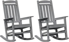 vidaXL Hintaszék 2 pcs Világosszürke 92 x 70 x 108 cm Polietilén