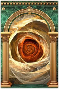 Poszterek 80x120 Fraktál rózsa