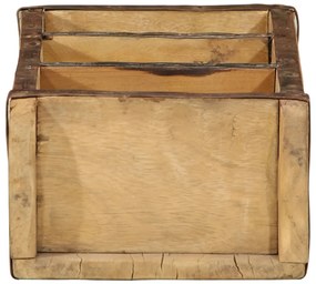 Tálcák 4 db 30x14x9 cm Szilárd Fa Újrahasznosított
