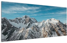 Havas csúcsok képe, Fiordland (120x50 cm)