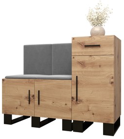 Előszobabútor Amanda 18 (artisan tölgy + sötétszürke). 1086013