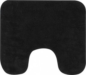 3 darabos antracitszürke szövet fürdőszobaszőnyeg-garnitúra