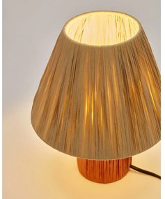 Natúr színű-terrakotta színű asztali lámpa (magasság 25 cm) Pulmi – Kave Home