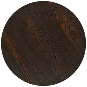 kerek, sötét hamuszínű MDF/acél bisztró asztal 60 x 75 cm