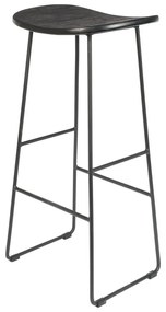 Fekete teakfa bárszék (ülésmagasság 76 cm) Tangle – White Label