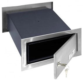 S5T beépíthető postaláda RAL7016 + rozsdamentes, 7016 antracit + rozsdamentes