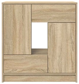 sonoma tölgy komód fiókokkal és ajtókkal 70,5x34x74,5 cm