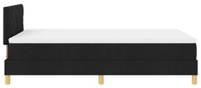 Box Spring Ágy Matrac és LED Fekete 120x200 cm Szövet