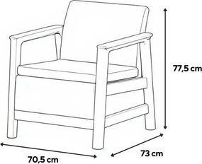 Scandi linea duo kerti fotel