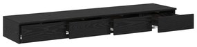 Éjjeli Asztal Fekete tölgy Szerelt fa 160 x 36.5 x 16.5 cm