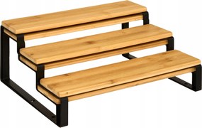 Konyhapult Polc Fém Bambusz Állítható 32-64 CM